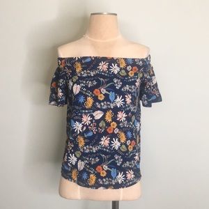 Floral off the shoulder blouse